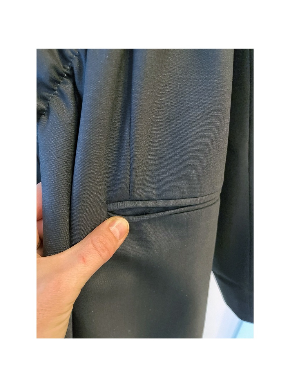 COS wool black blazer with gathered details - Picture 6 of 15